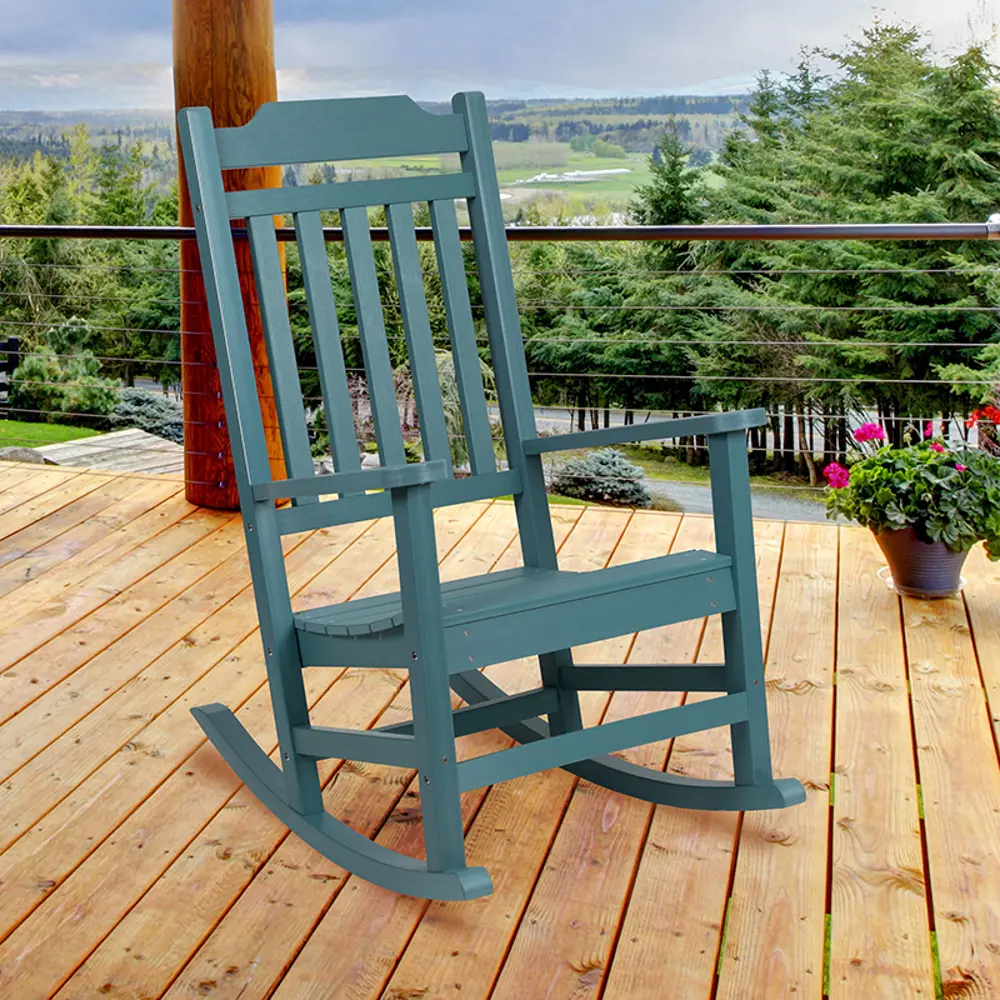 All-Weather Rocking Chair - Teal-1