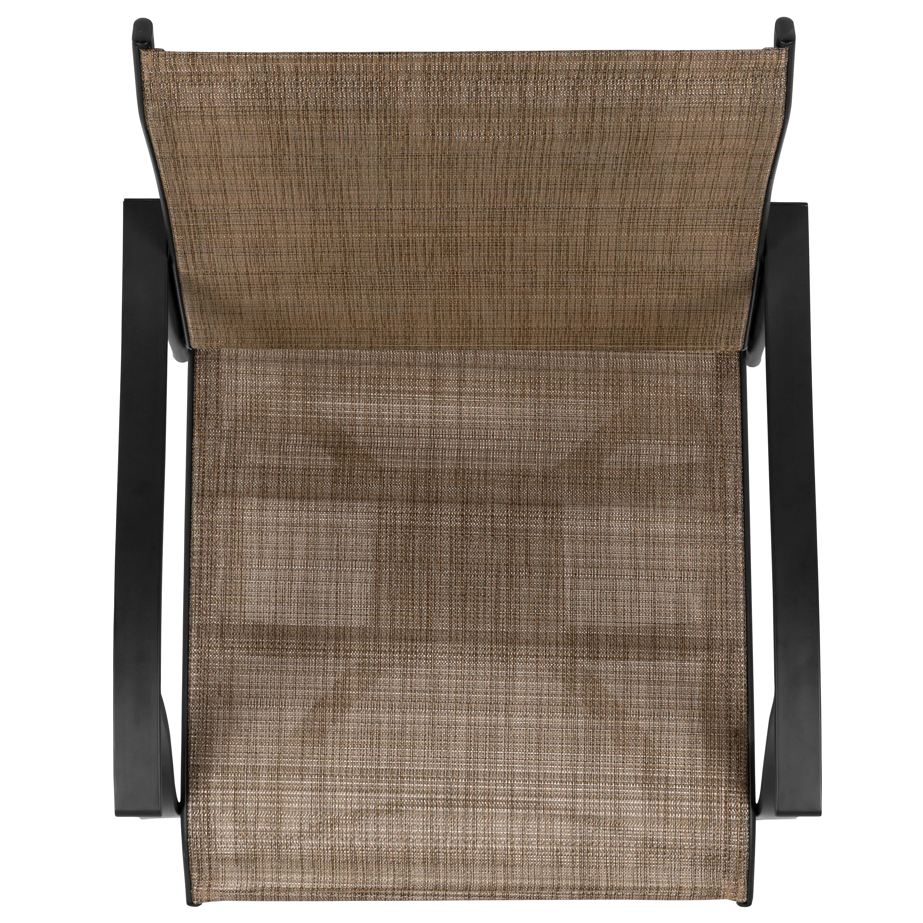 Set of 2 Brown Patio Stools-6