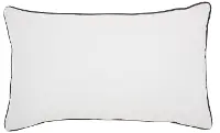 QY280/WHITE-12X20 I Miss My Mind The Most White Cotton Printed Throw Pillow