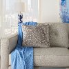 ET139/LTGREY-20X20 20 Inch Light Gray Metallic Zebra Throw Pillow