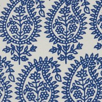 RC790/BLUE-18X18 Off White and Printed Blue Paisley Throw Pillow-2