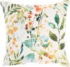 GT130/MULTI-18X18 Watercolor Flowers and Drops Printed Outdoor Throw Pillow