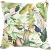 GT131/MULTI-18X18 Multi Color Jungle and Geo Cubes Printed Outdoor Throw Pillow