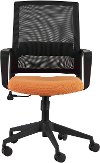 Orange Office Chair with Black Base - Livia
