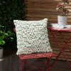 IH013/AQUA-18X18 Aqua Blue Woven Loop Outdoor Throw Pillow