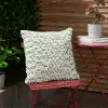 IH013/AQUA-18X18 Aqua Blue Woven Loop Outdoor Throw Pillow