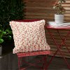 IH013/CORAL-18X18 Coral Woven Loop Outdoor Throw Pillow