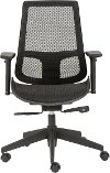 Black Office Chair with Black Base - Vahn