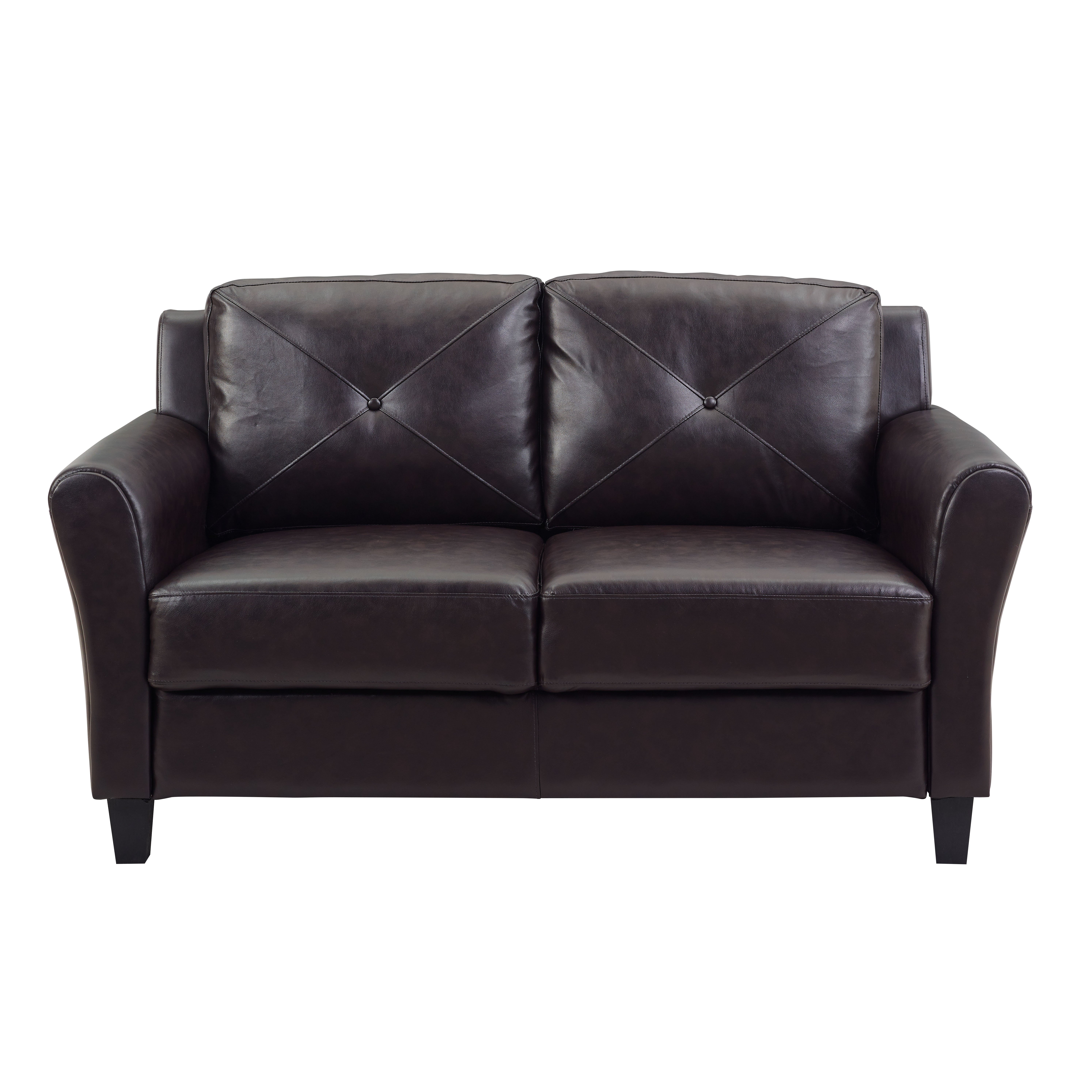 Harvard Contemporary Java Dark Brown Loveseat-2