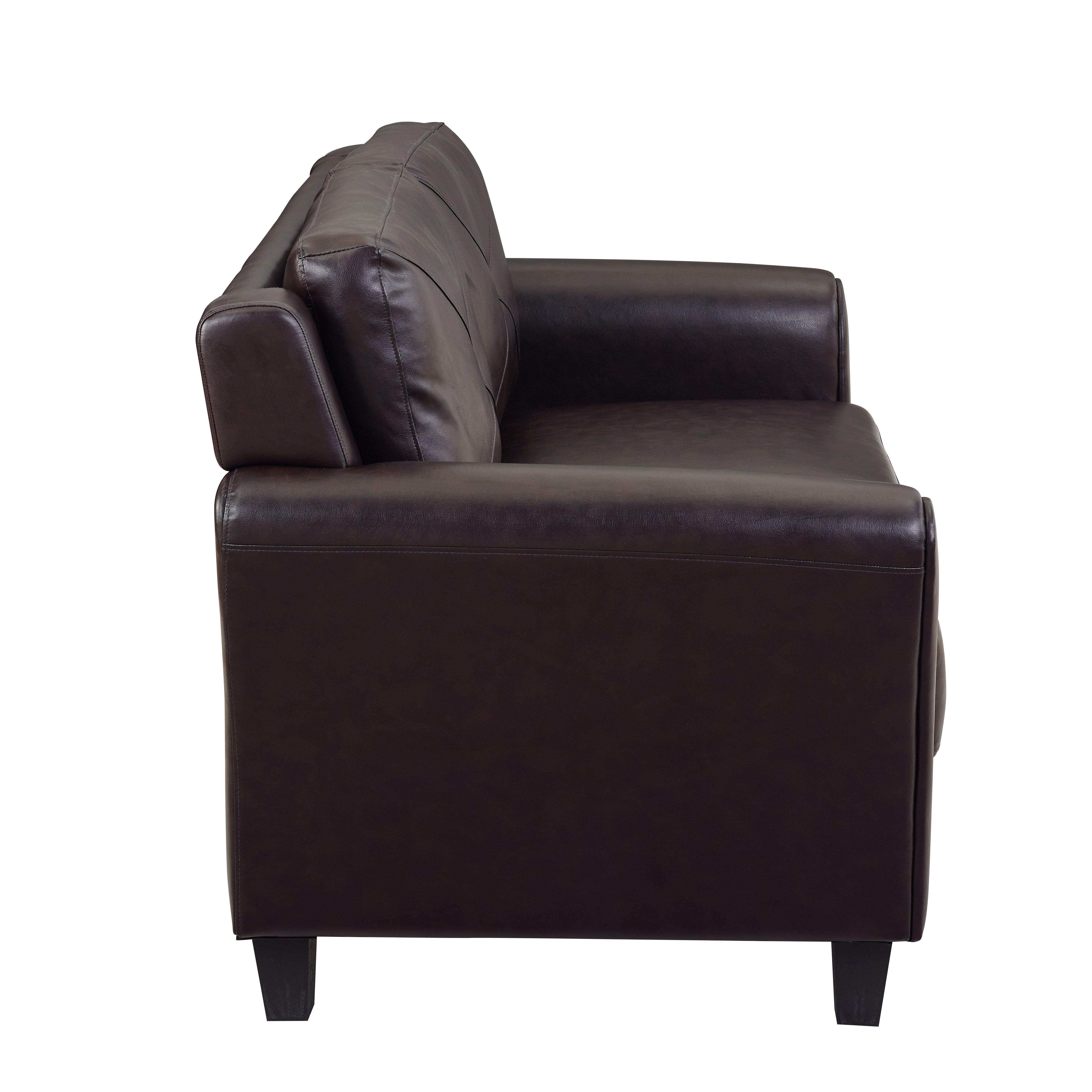 Harvard Contemporary Java Dark Brown Loveseat-4