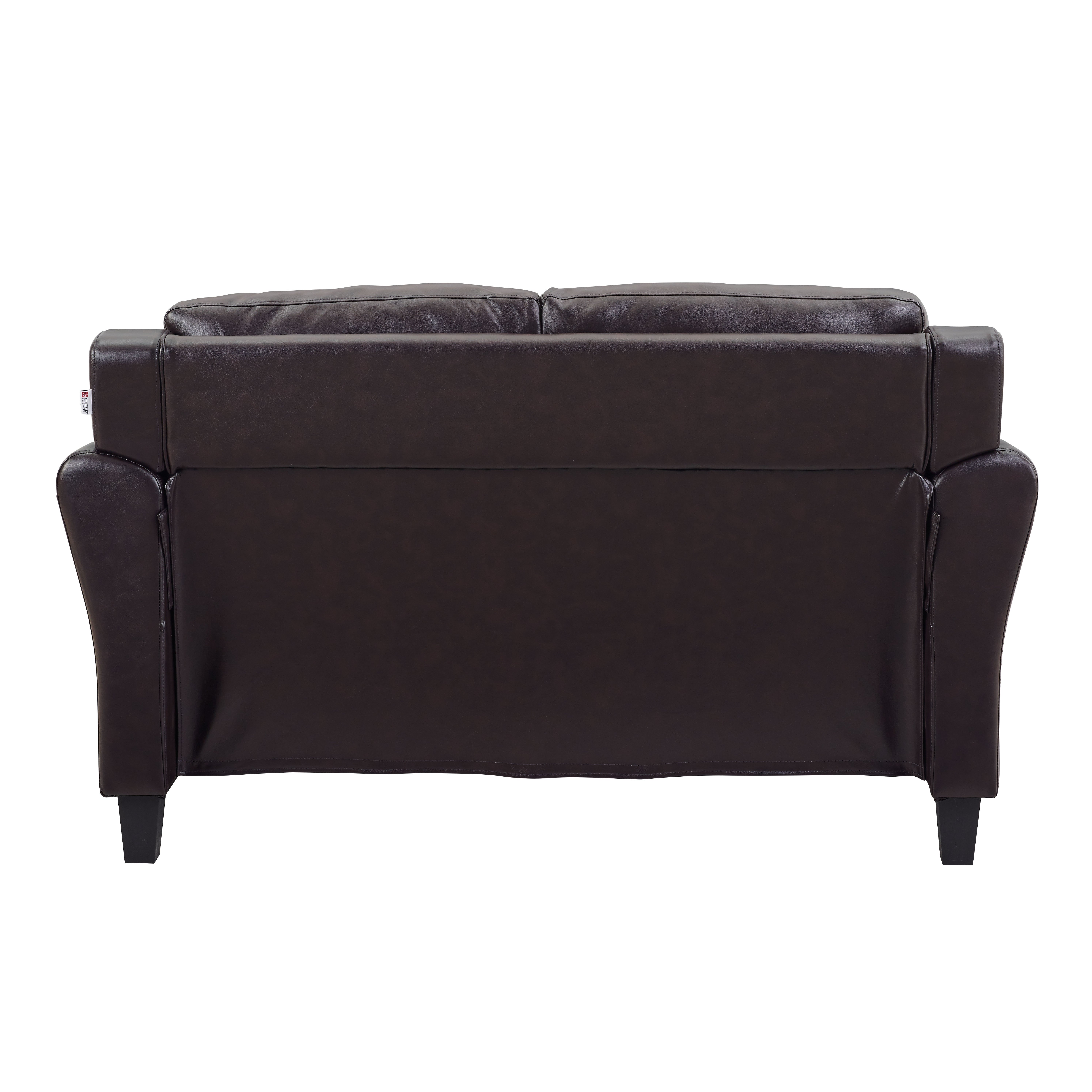 Harvard Contemporary Java Dark Brown Loveseat-5