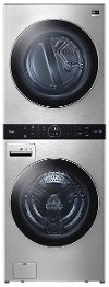 WSEX200HNA LG Studio Single Unit Front Load WashTower with Center Control 5 cu ft Washer and 7.4 cu ft Electric Dryer - Stainless Steel