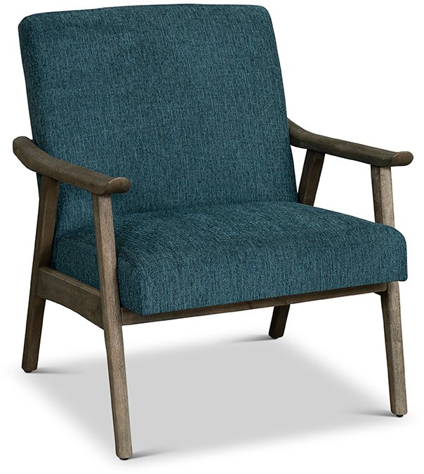 Mid Century Modern Azure Blue Accent Chair - Oscar-3