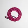 Basan 10 Foot Apple Lightning to USB Glitter Pink Charging Cable