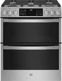 PGS960YPFS GE Profile Double Oven Gas Range - Stainless Steel