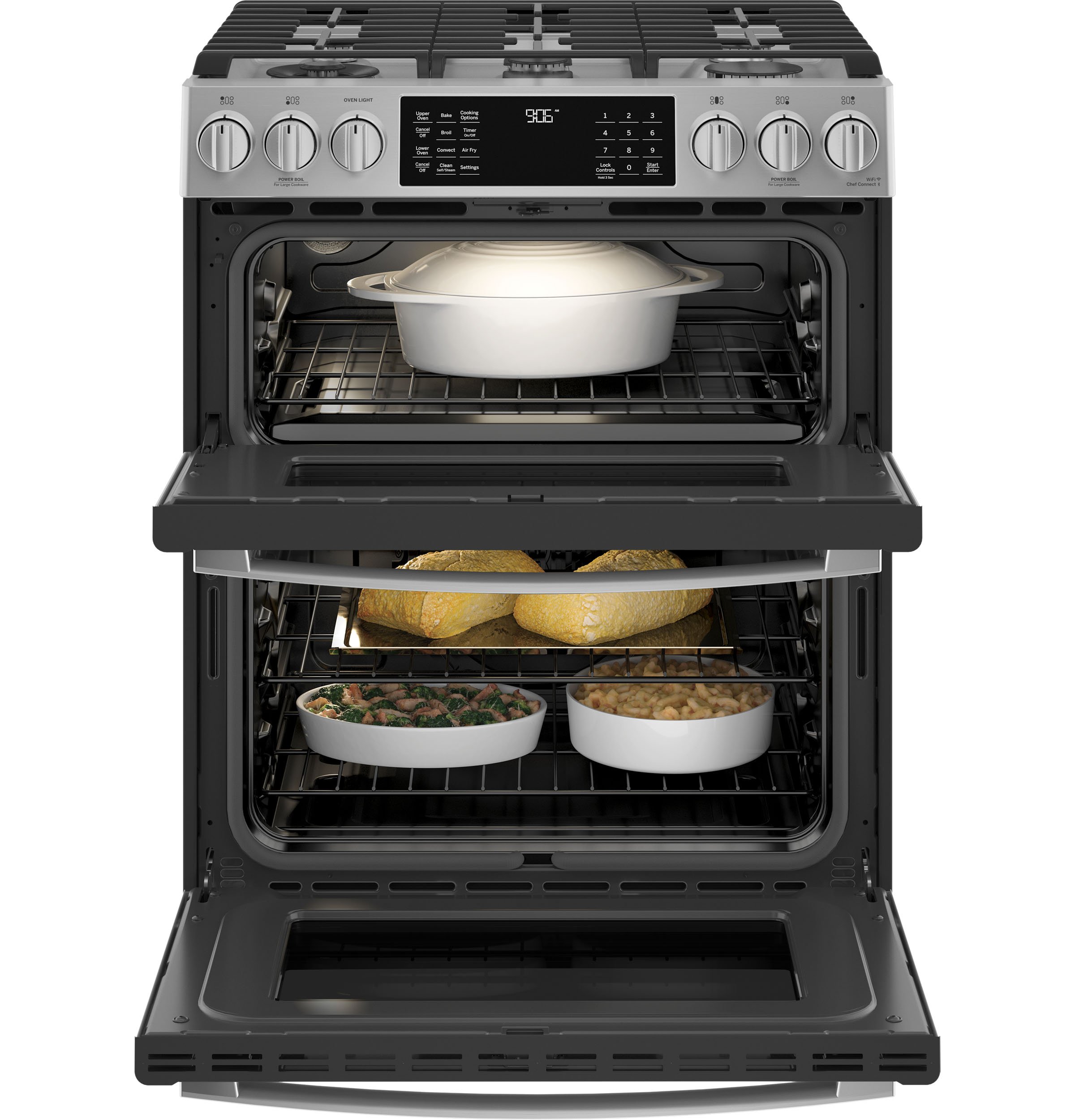 PGS960YPFS GE Profile Double Oven Gas Range - Stainless Steel-3