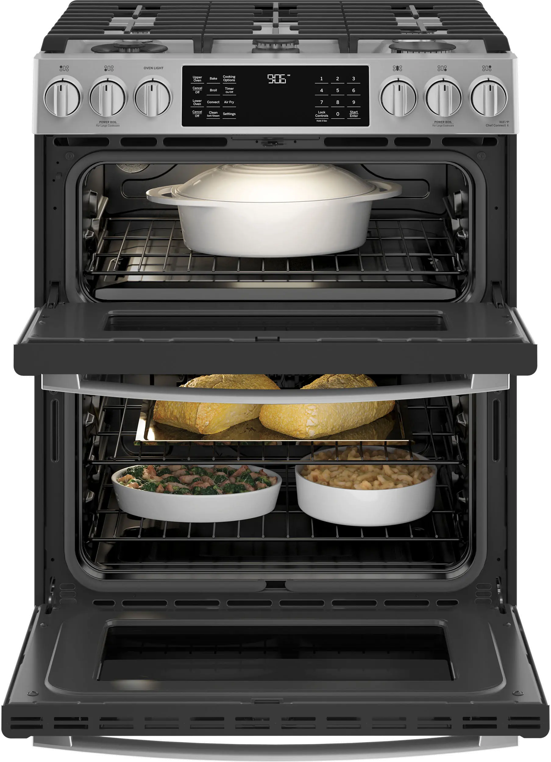 PGS960YPFS GE Profile Double Oven Gas Range - Stainless Steel-3