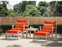 Tikka Orange 5 Piece Patio Chat Set - Kooper
