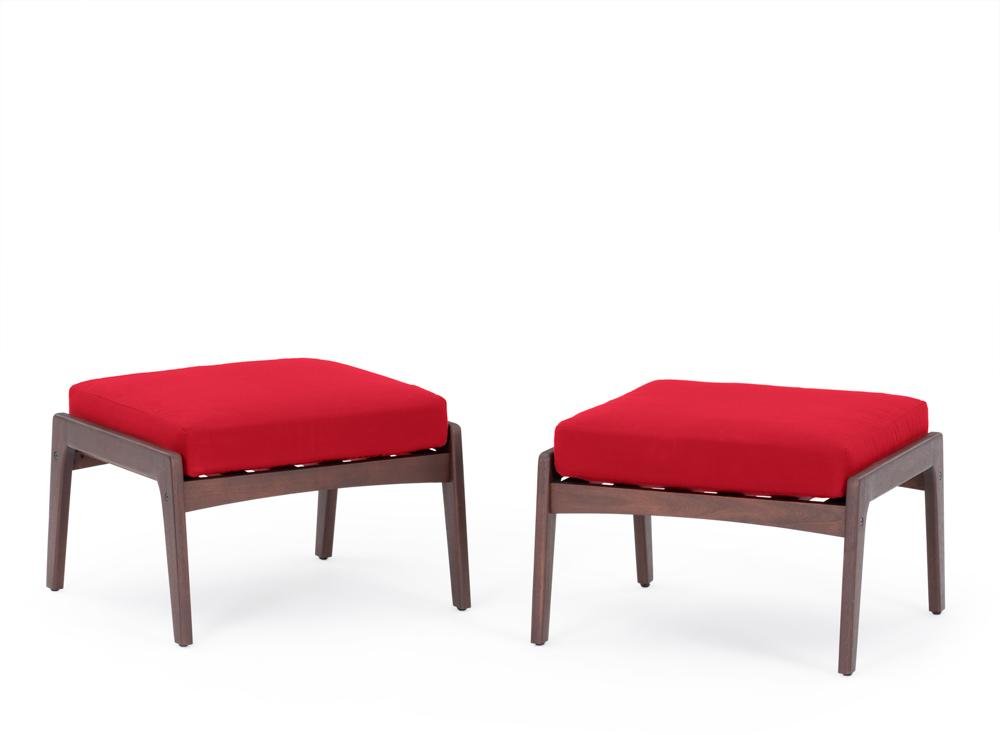 Sunset Red 5 Piece Club Chair & Ottoman Set - Vaughn-3