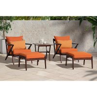 Tikka Orange 5 Piece Club Chair & Ottoman Set - Vaughn