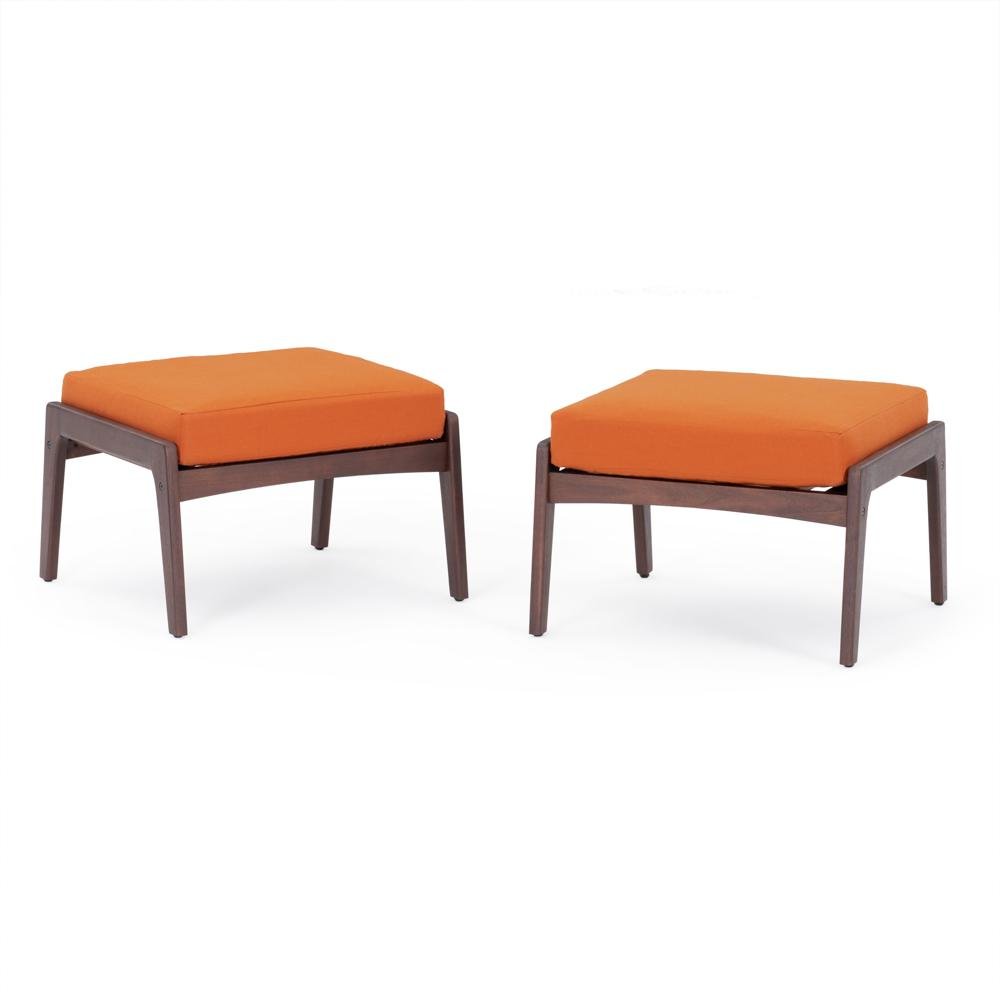 Tikka Orange 5 Piece Club Chair & Ottoman Set - Vaughn-3