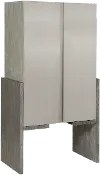 Clearance Foundations Modern Two Tone Gray Bar Cabinet
