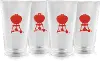 400116 Weber Pint Glasses - 4 Pack