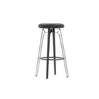 Luna Black Metal Counter Height Stool