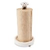 Marble Doorknob Paper Towel Holder with White Base