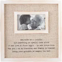 You Made Me a Grandma White Linen Picture Frame