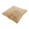 Clearance Large Gusset Brown Dog Bed with Striped Trim