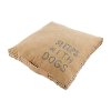 Large Gusset Brown Dog Bed with Striped Trim