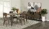 Testa Brown 5 Piece Dining Room Set with Wood Chairs