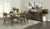 Testa Brown 5 Piece Dining Room Set with Wood Chairs