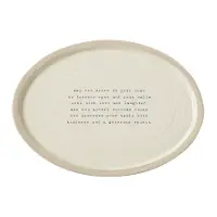 May The Doors Of Your Home White Serving Platter