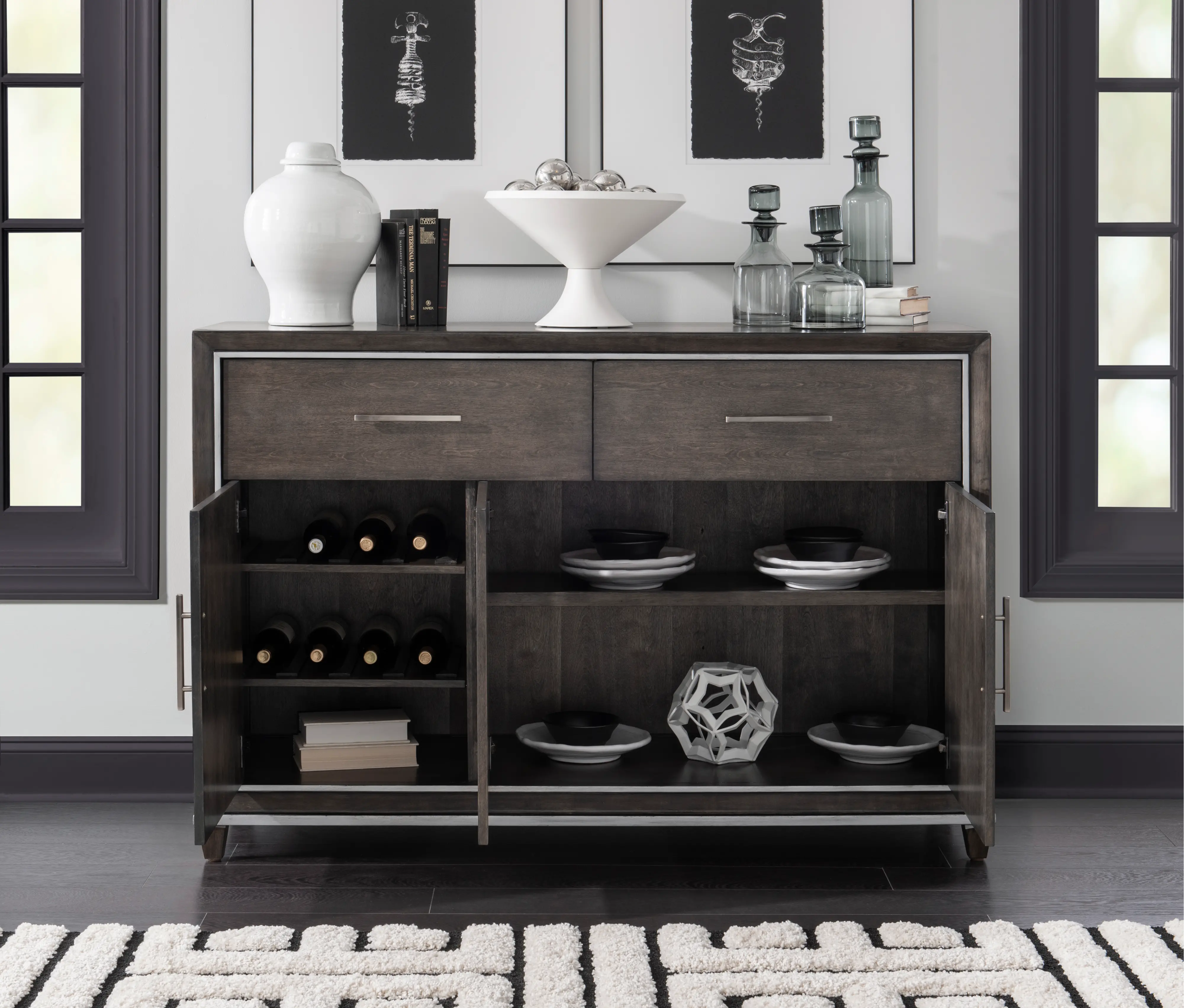 Counter Point Gray Dining Credenza-2