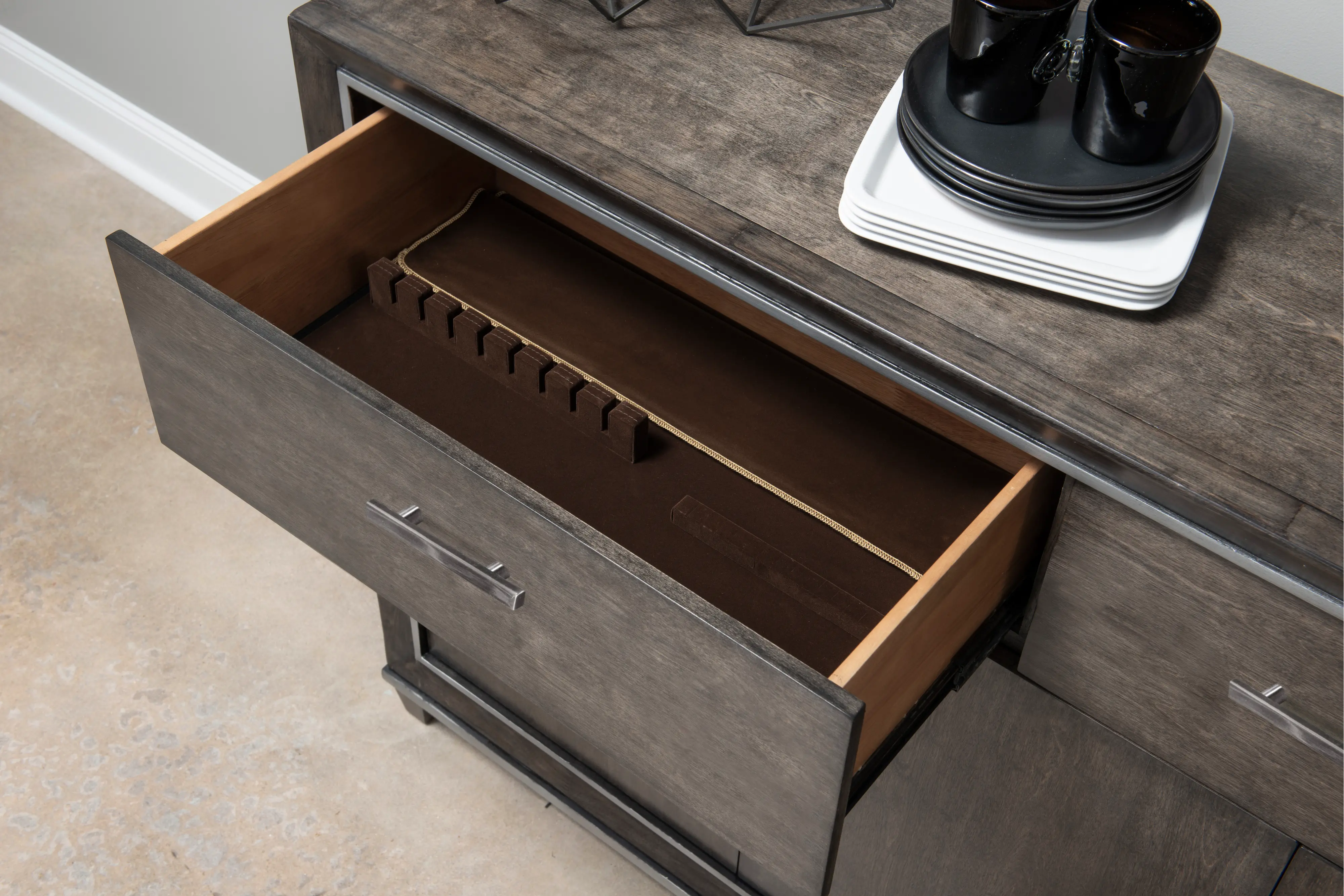 Counter Point Gray Dining Credenza-4