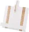 White and Mango Wood Paddle Cookbook Holder