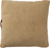 Tan Canvas Floor Throw Pillow with Jute Webbing
