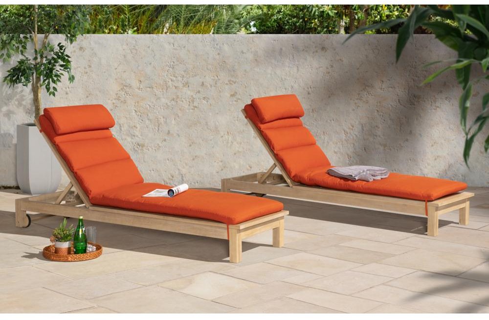 Tikka Orange Patio Chaise Lounge - Kooper-1