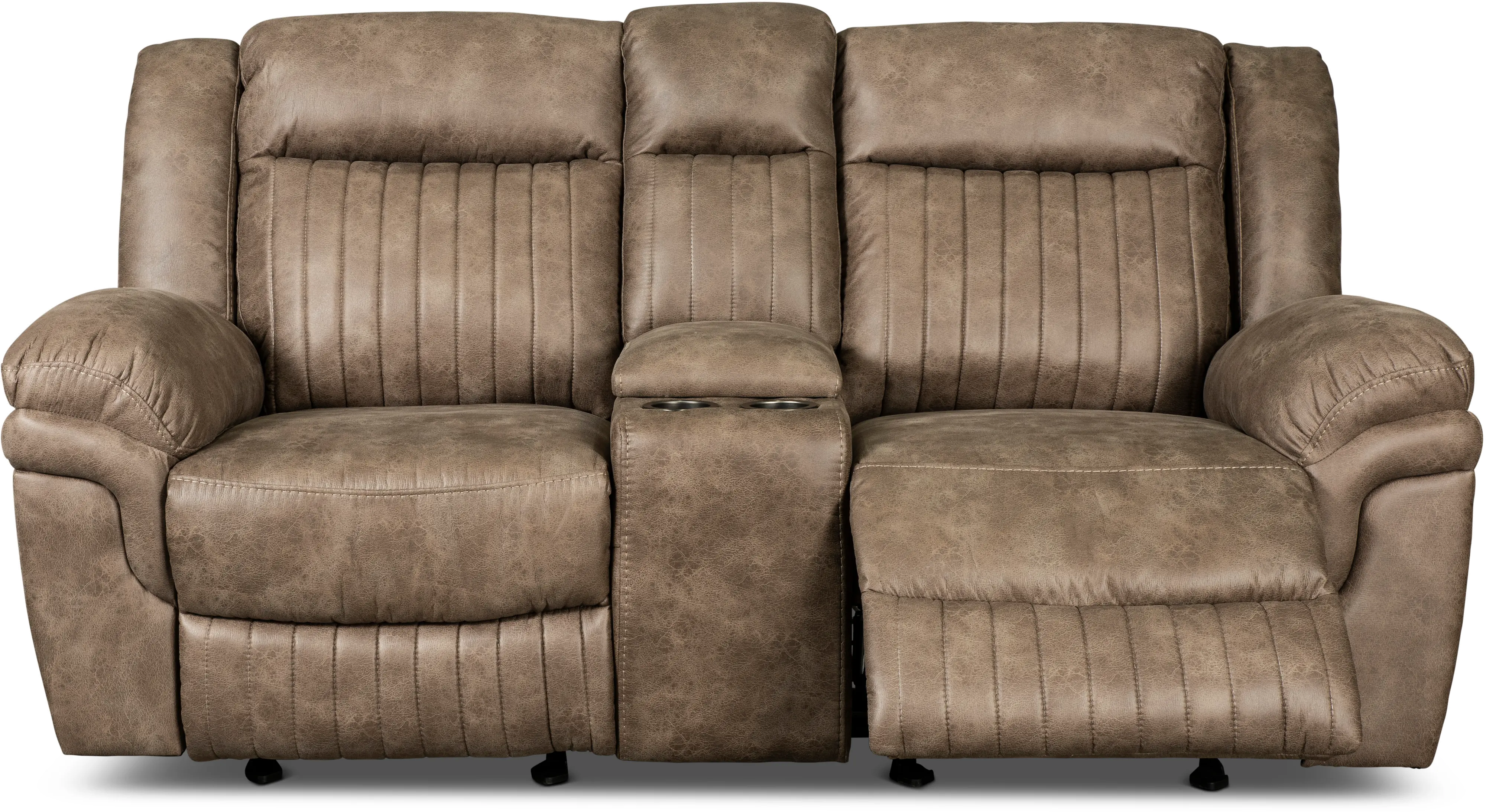 Tumbleweed Light Brown Gliding Reclining Loveseat-1