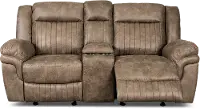 Tumbleweed Light Brown Gliding Reclining Loveseat