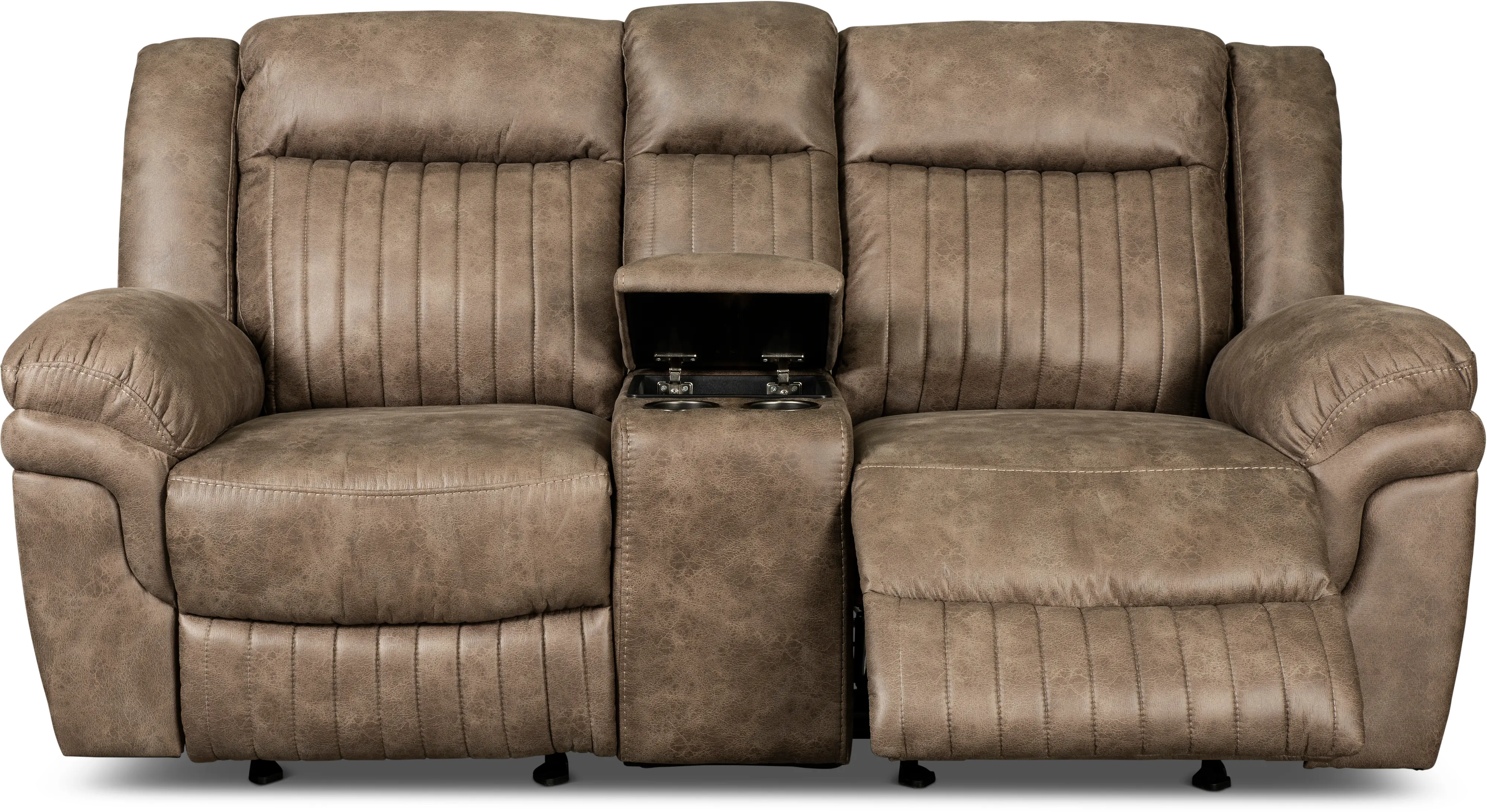 Tumbleweed Light Brown Gliding Reclining Loveseat-2