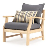 Charcoal Gray 4 Piece Sofa and Club Chair Patio Set - Kooper-4