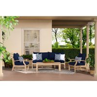 Navy Blue 4 Piece Sofa Patio Set - Kooper-1