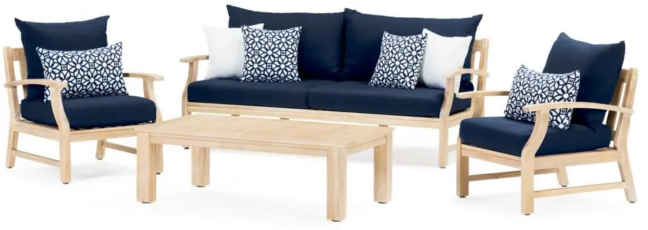 Navy Blue 4 Piece Sofa Patio Set - Kooper-2