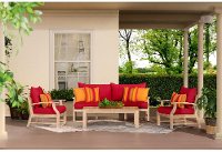 Sunset Red 4 Piece Sofa Patio Set - Kooper-1