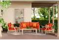 Tikka Orange 4 Piece Sofa Patio Set - Kooper