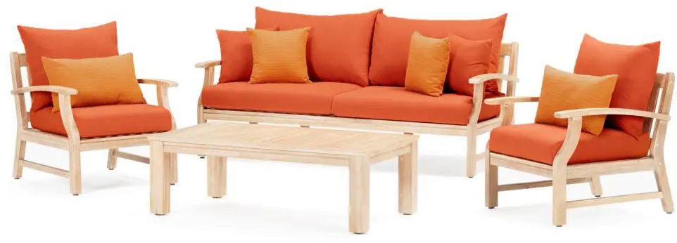 Tikka Orange 4 Piece Sofa Patio Set - Kooper-2