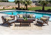 Charcoal Gray 5 Piece Seating Set - Vaughn